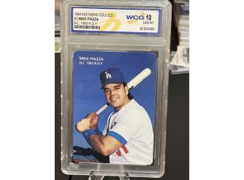 1994 Mothers Cookies #2 Mike Piazza NL 1993 ROY - WCG Gem Mint 10