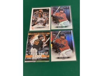 Buster Posey 4 Card Lot - San Francisco Giants - 2022 Topps Series 1