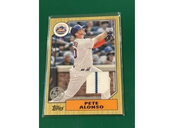 Pete Alonso 1987 Topps Baseball Relic Card From Topps 2022 Series 1 - Game Used Material Card