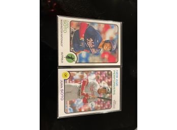 2022 Topps Heritage Juan Soto 2 Card Lot - Base Card #154 And New Age Performers Insert Card #NAP-7