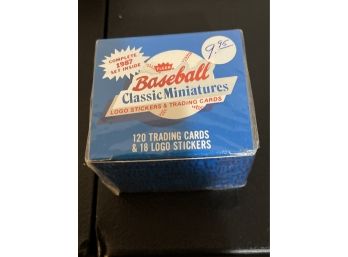 1987 Fleer Baseball Classic Miniatures Logo Stickers And Cards - 120 Cards & 18 Logo Stickers - Complete Set