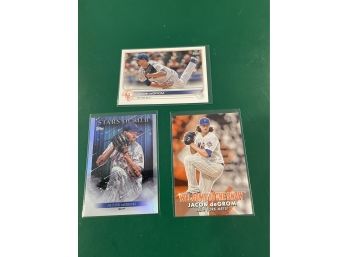 Jacob DeGrom 3 Card Lot - NY Mets - Topps 2022 Series 1