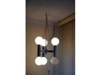 WOW GORGEOUS VINTAGE MCM CHROME HANGING PLUG-IN LAMP