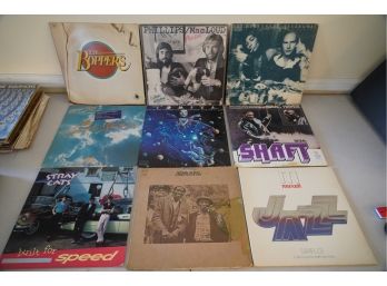 LOT OF 9 RECORDS INCLUDING ISAAC HAYES SHAFT,  R3