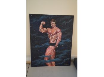 ACRYLIC PAINTING OF ARNOLD SIGNED BY R.PULITO