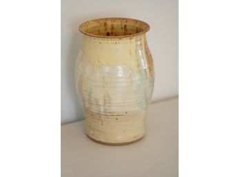 CLAY RUSTIC STYLE VASE SIGNED 8IN HIGH
