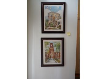 LOT OF 2 ST. THOMAS PRINTS INCLUDING FORT CHRISTIAN SIGNED