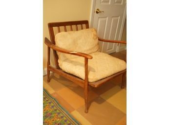 VINTAGE DANISH STYLE MID CENTURY CHAIR WITH CUSHION