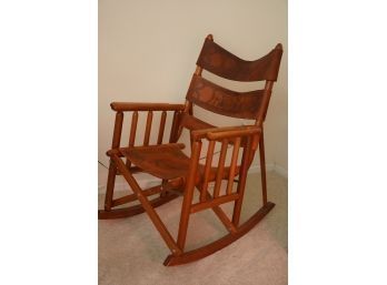 GORGEOUS WOOD ROCKING CHAIR MADE IN COSTA RICA