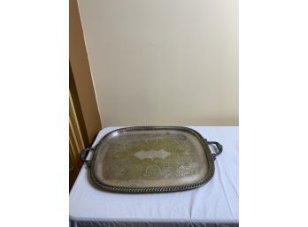 GORGEOUS LARGE SILVER PLATE TRAY