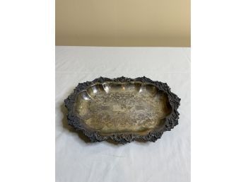 GORGEOUS SILVER PLATE TRAY, 11X8 INCHES