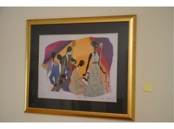BEAUTIFUL SERIALGRAPH TITLE ' MOONGLOW JAZZ' SIGNED BY LERROY CAMPBELL 1992 AND # 196/500