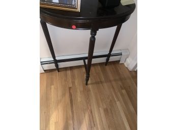 Black Wood Sign Table