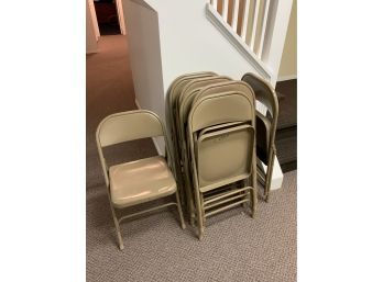BUNDLE DEAL OF 9 METAL FOLDING CHAIRS