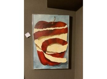 OIL ON CANVAS OF AN APPLE SIGNED BY B. COOPERMAN, 24X36 INCHES