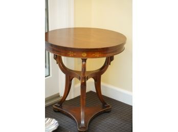 GORGEOUS DRUM TOP WOOD SIDE TABLE