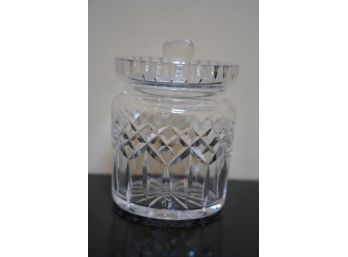 SMALL GORGEOUS CRYSTAL JAR WITH LID, 6IN HIGH