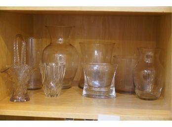 BUNDLE DEAL OF ASSORTED GLASS VASES