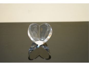 ATLANTIS SIGNEG HEART SHAPE GLASS DECOR, 3.5IN HIGH