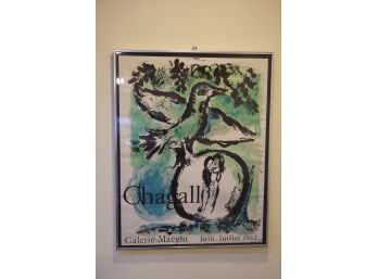 WOW! ORIGINAL MARC CHAGALL, GALERIE MAEGHT, LITHOGRAPH POSTER WITH COA!