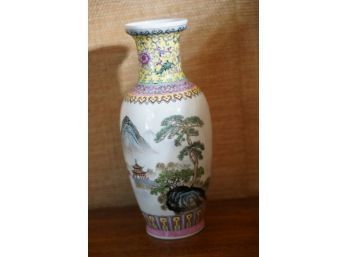 GORGEOUS ASIAN STYLE VASE, 10IN HIGH
