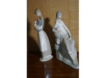 LOT OF 2 NAO MADE IN SPAIN WOMEN FIGURINES