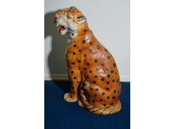 HAND PAINTED HEAVY LEOPARD FIGURE