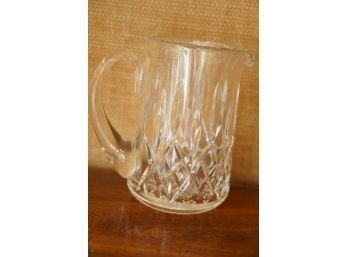 SIGNED  WATERFORD CRYSTAL PITCHER, 7IN HIGH