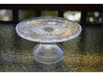 SIGNED WATERFORD CRYSTAL CAKE PLATTER