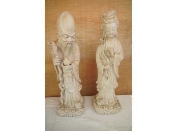 LOT OF 2 ASIAN STYLE STATUE (READ INFO)