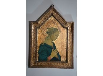 RELIGIOUS ICON STYLE 'LIPPAS' MADE IN ITALY IN A GOLD GILDED FRAME
