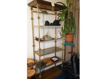 GORGEOUS ANTIQUE STYLE WOOD SHELVING CABINET