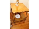 CONTEMPORARY WOOD TWO TIER SIDE TABLE
