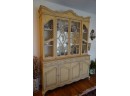 ITALIAN PROVINCIAL CHINA CABINET HUTCH WITH FOUR PULL OUT DRAWERS