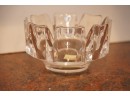 Heavy SIGNED GLASS CANDY BOWL BY ORREFON