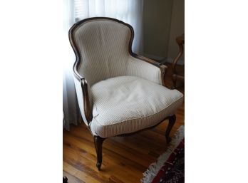 BEAUTIFUL WOODEN FRAMES STRIPED CUSHIONED CHAIR