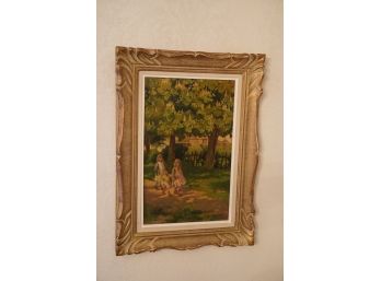 SIGNED ANTIQUE 1904 PAINTING