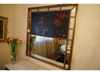 STUNNING VANITY MIRROR WITH PAINTING ON TOP
