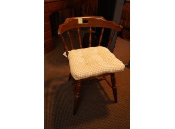 VINTAGE WOODEN CHAIR WITH CUSHION
