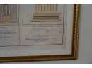 HOME DECOR WALL-HANGER-ITALIAN STRUCTURAL PRINT IN A GOLD WOOD FRAME