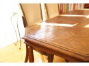 ANTIQUE DESIGN SOLID WOOD DINING TABLE WITH 4 CHAIRS (READ INFO)