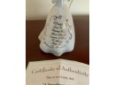 PORCELAIN ANGEL DECORATIVE FIGURINE 'A DAUGHTERS LOVE' WITH CERTIFICATE OF AUTHENTICITY