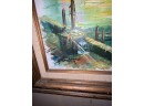 WOODEN FRAMED SIGNED OIL ON CANVAS PAINTING BY H. SIMPSON