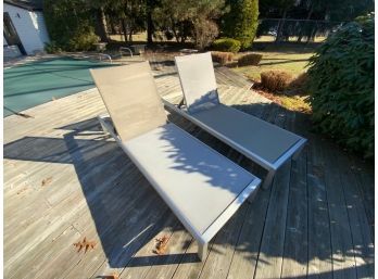 LOT OF TWO! ALUMINUM LOUNGE CHAIRS
