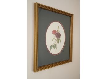 PRINT OF A FLOWERS IN A GOLD FRAME