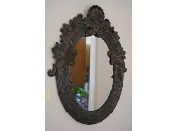 BEAUTIFUL ANTIQUE WOOD HANGING MIRROR IN MINT CONDITION