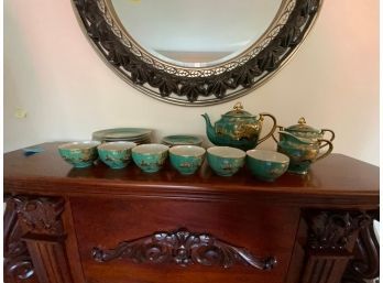 COMPLETE SET OF SIX HAND PAINTED CHINA SET
