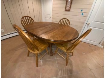 WOODEN KITCHEN TABLE WITH FOUR CHAIRS