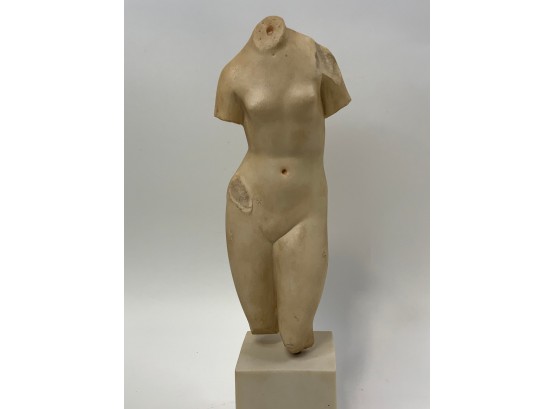 STAR OF THE SHOW!-ANCIENT GREEK STONE WOMEN FIGURE-ON BASE BLOCK.