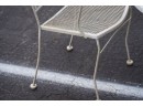 VINTAGE OUTDOOR METAL 42 ROUND TABLE WITH 4 CHAIRS-MCM STYLE
